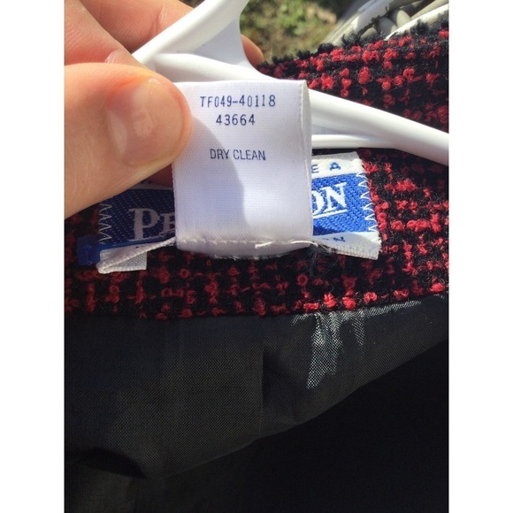 Vintage Pendleton Womens Wool Jacket Size 16 Burgundy Red Tweed Cardigan Classic - Picture 13 of 13